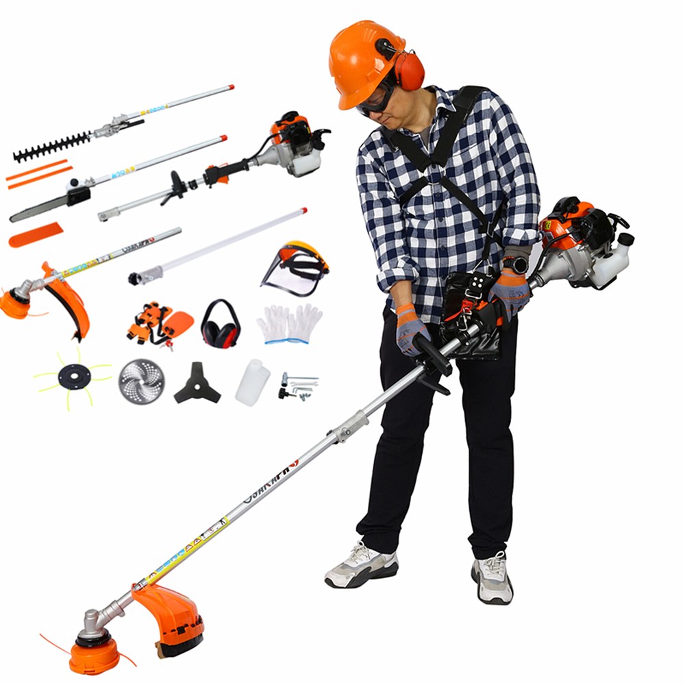 10 in 1 Multi-Functional Trimming Tool 33CC with Gas Pole Saw Hedge Trimmer