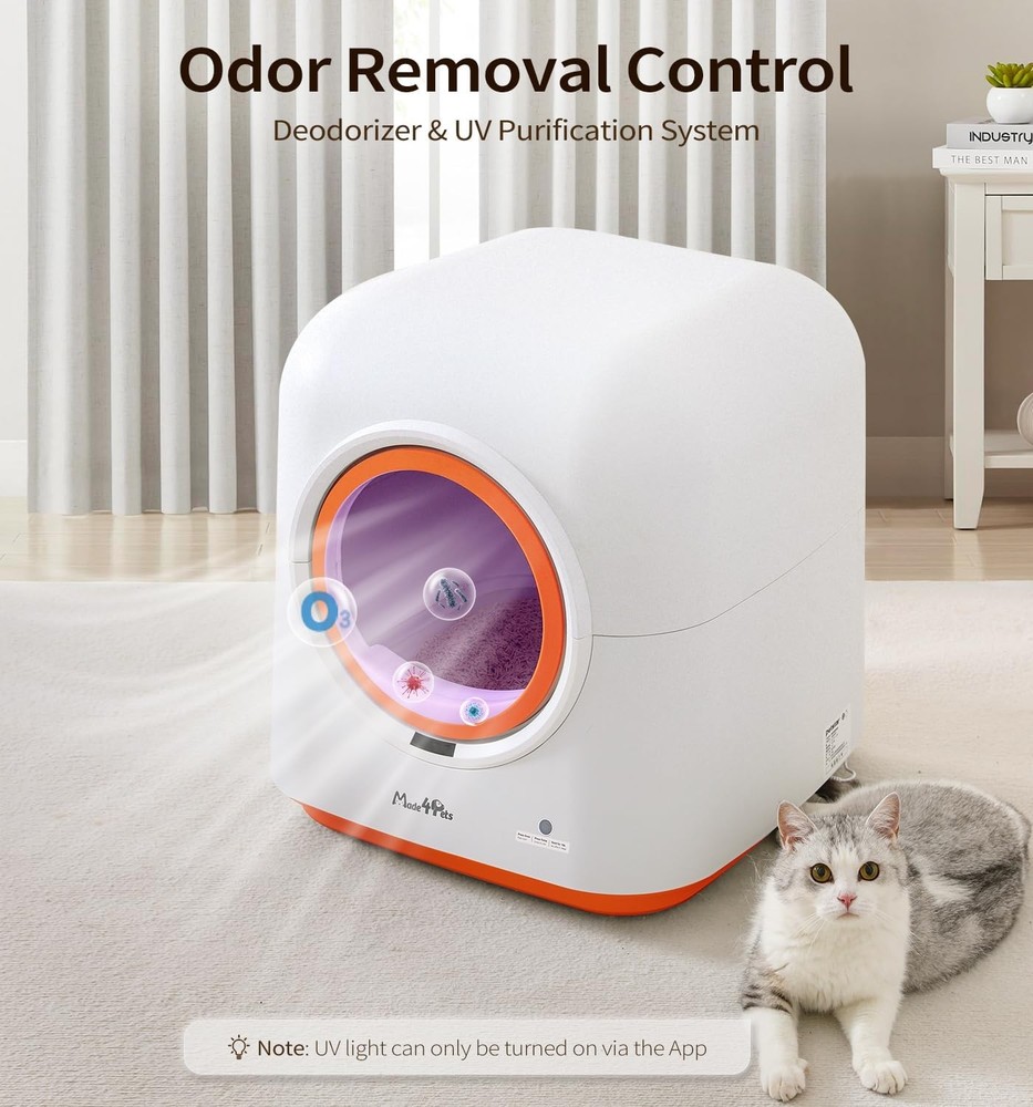 Made4Pets Self-Cleaning Litter Box, Automatic Cat Litter Box with APP Control