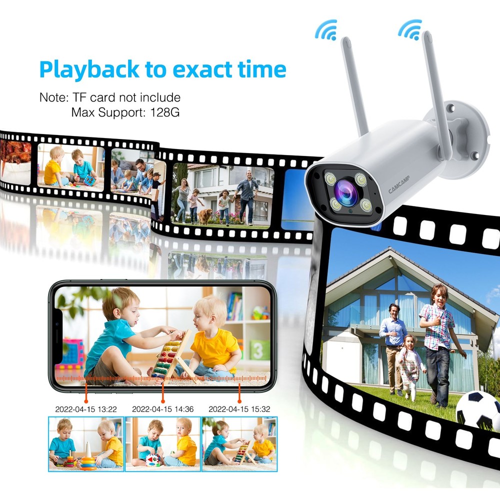 7" Touchscreen Wireless Security System w/ 2PCS 2K Outdoor Cameras