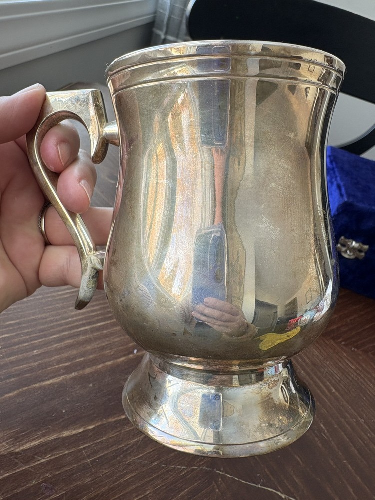 VINTAGE 20% Heavy SILVER PLATED TANKARD MUG