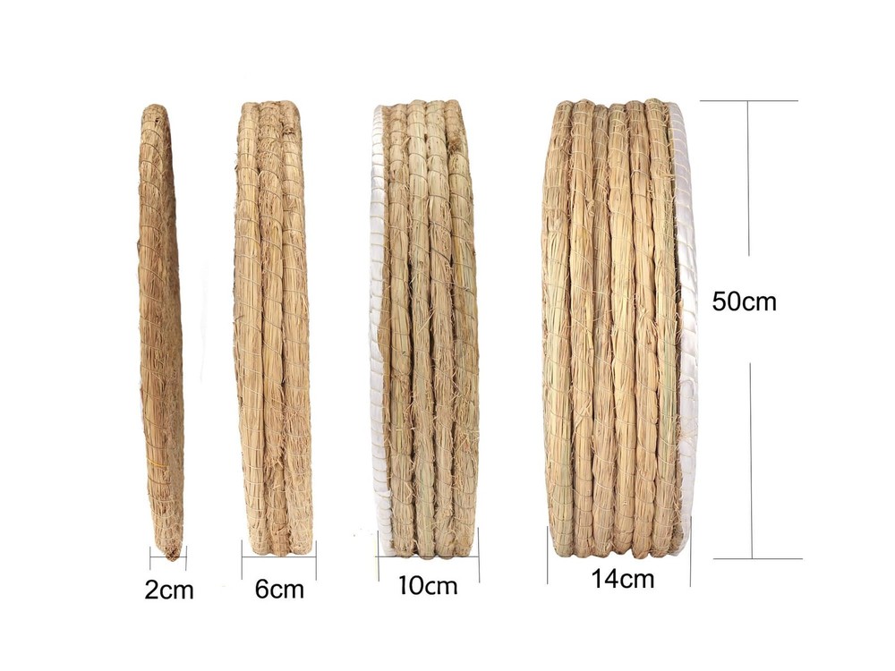 DOSTYLE Traditional Hand-Made Solid Straw Archery Target - Round Coloured Rop...