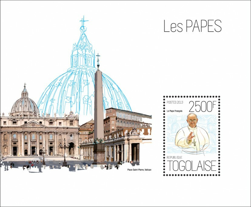 2013 TOGO MNH. POPES   |  Yvert&Tellier Code: 719  |  Michel Code: 5233 / Bl.867
