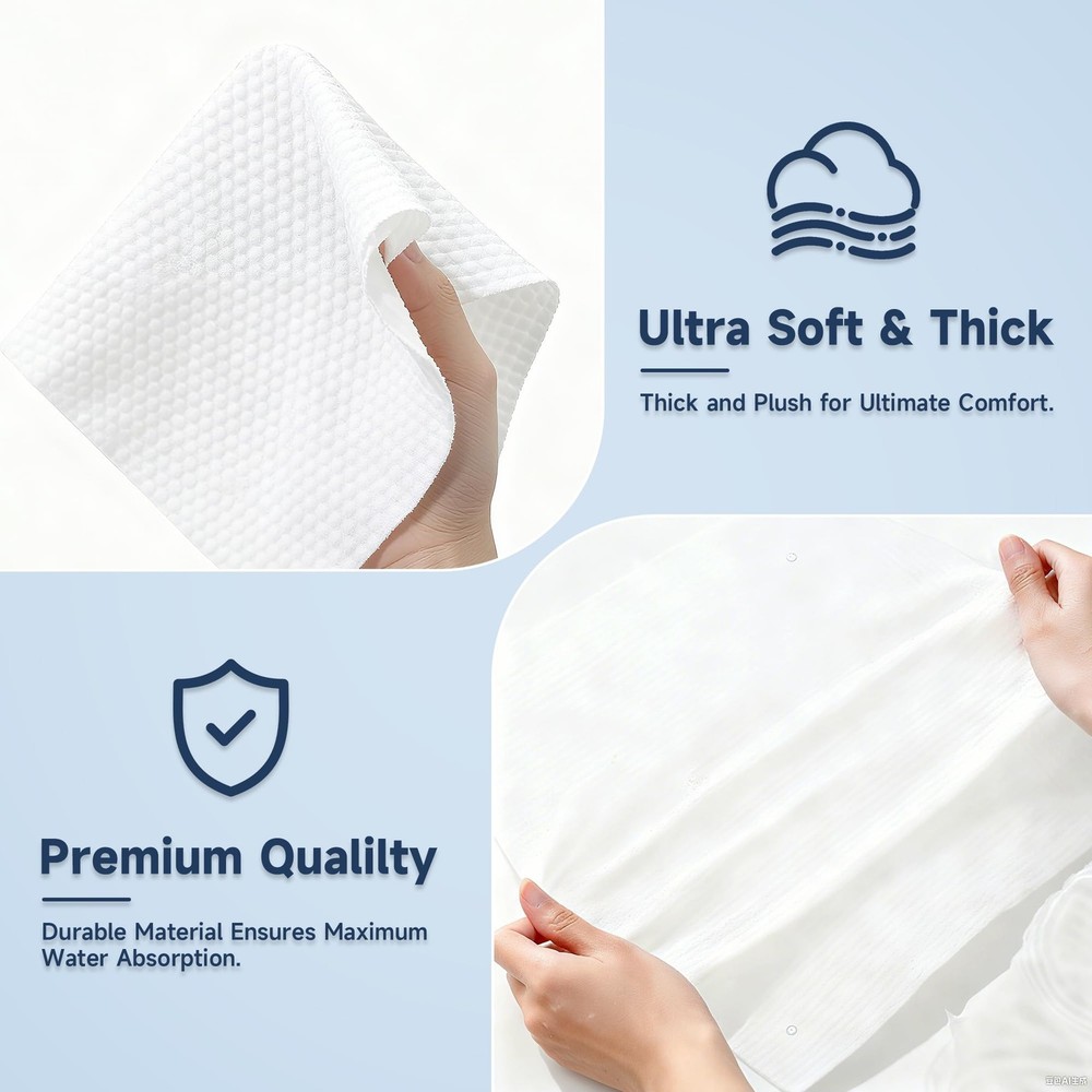 ANKEXIN 200 PCS Compressed Towels, Extra Thick 1 Count (Pack of 200), White