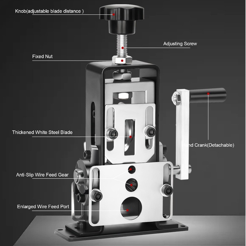 Manual Wire Stripper 0.06"-1": Drill Powered Cable Stripping Tool for Copper