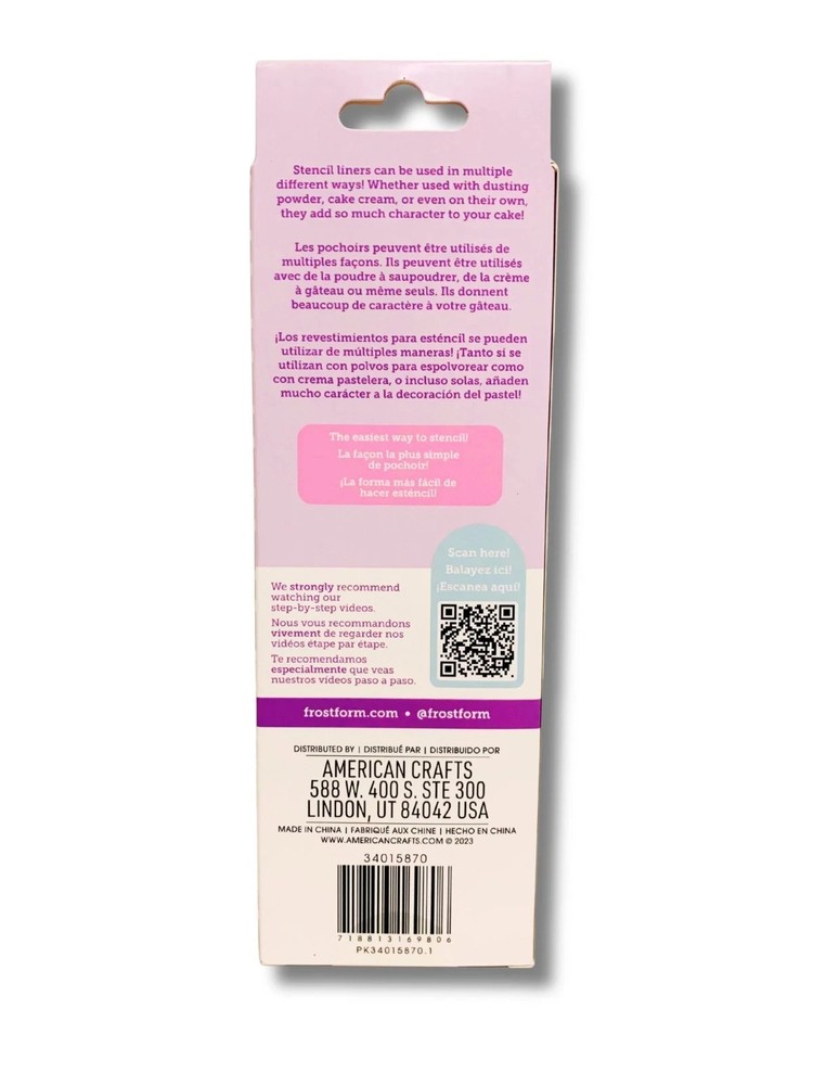 Frost Form Stencil Liners – 4 Patterns (2 Sets) – Cake Decorating Templates