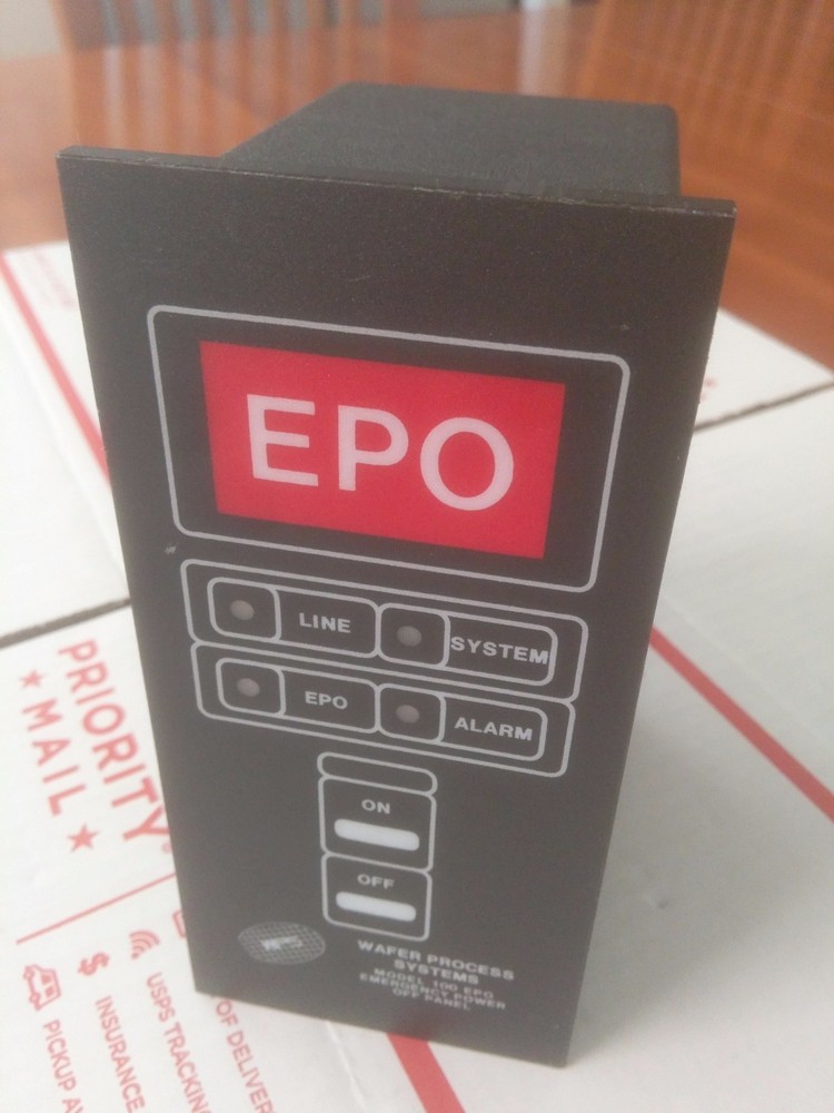WAFER PROCESS SYSTEMS 100 EPO EMERGENCY POWER OFF PANEL, NEW , 60 DAY WARRANTY