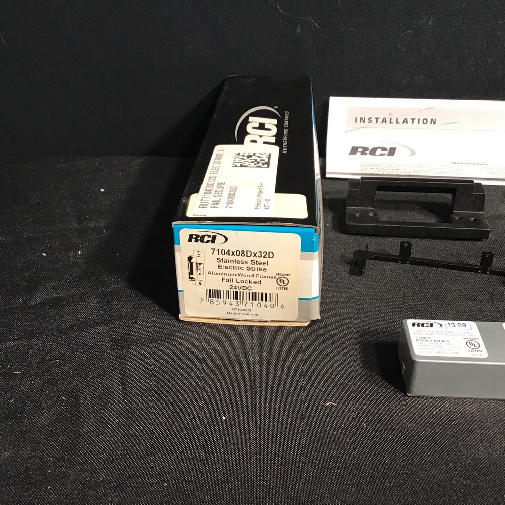 RCI 7104X08DX32D Radius Corner Faceplate Fail Secure 24VDC *KB*