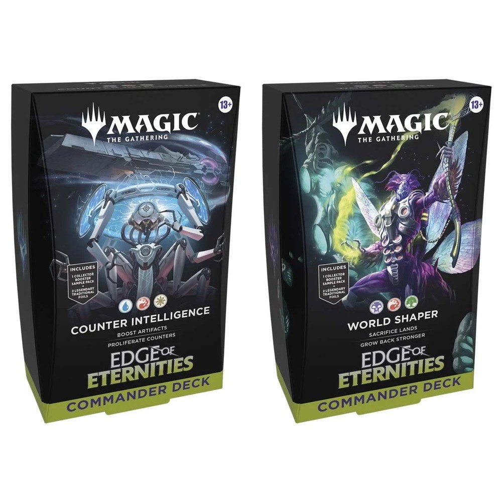 MTG Magic Edge of Eternities Commander Deck WORLD SHAPER COUNTER INTELLIGENCE