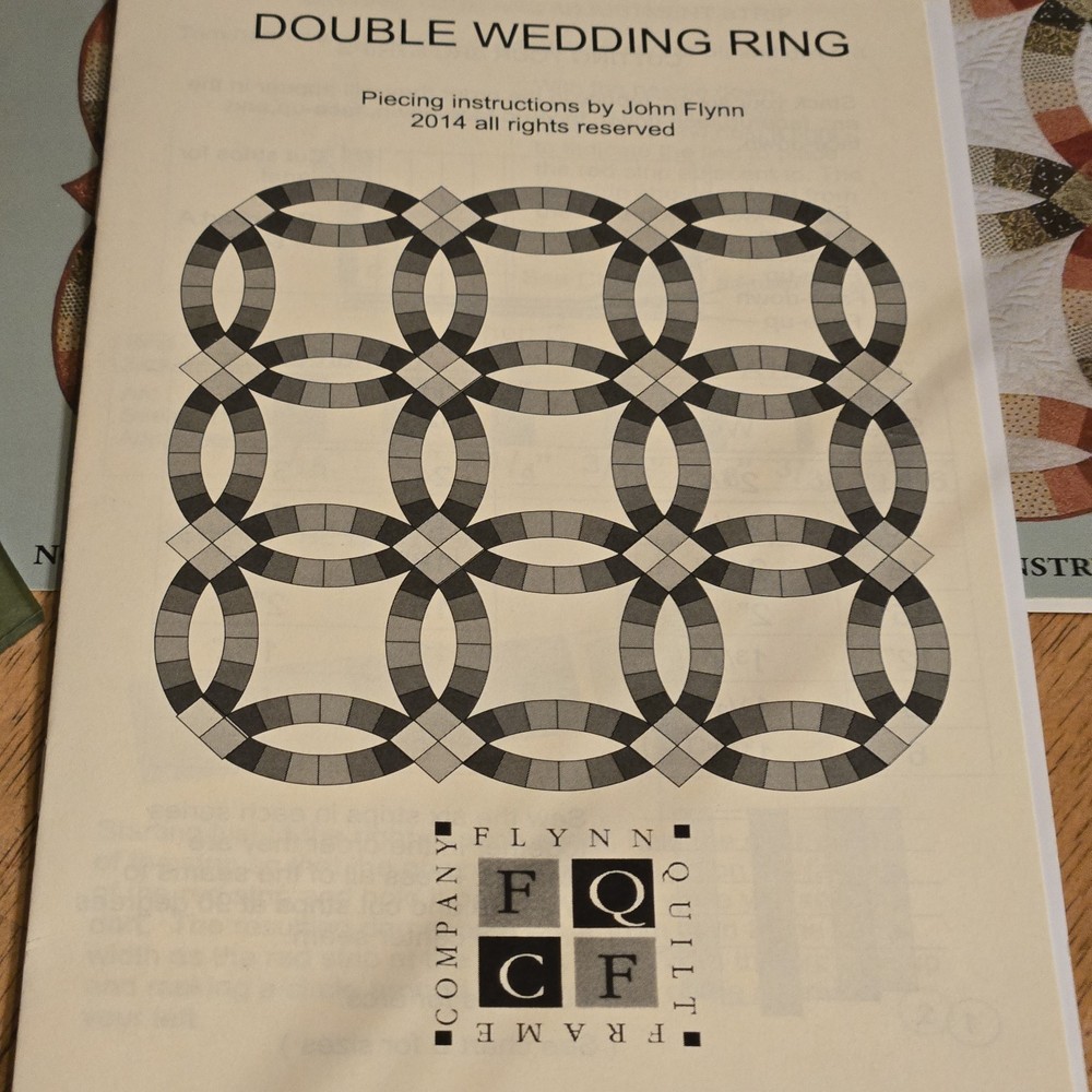 Quilt Template Set 18” John Flynn’s Double Wedding Ring Frame Complete Package