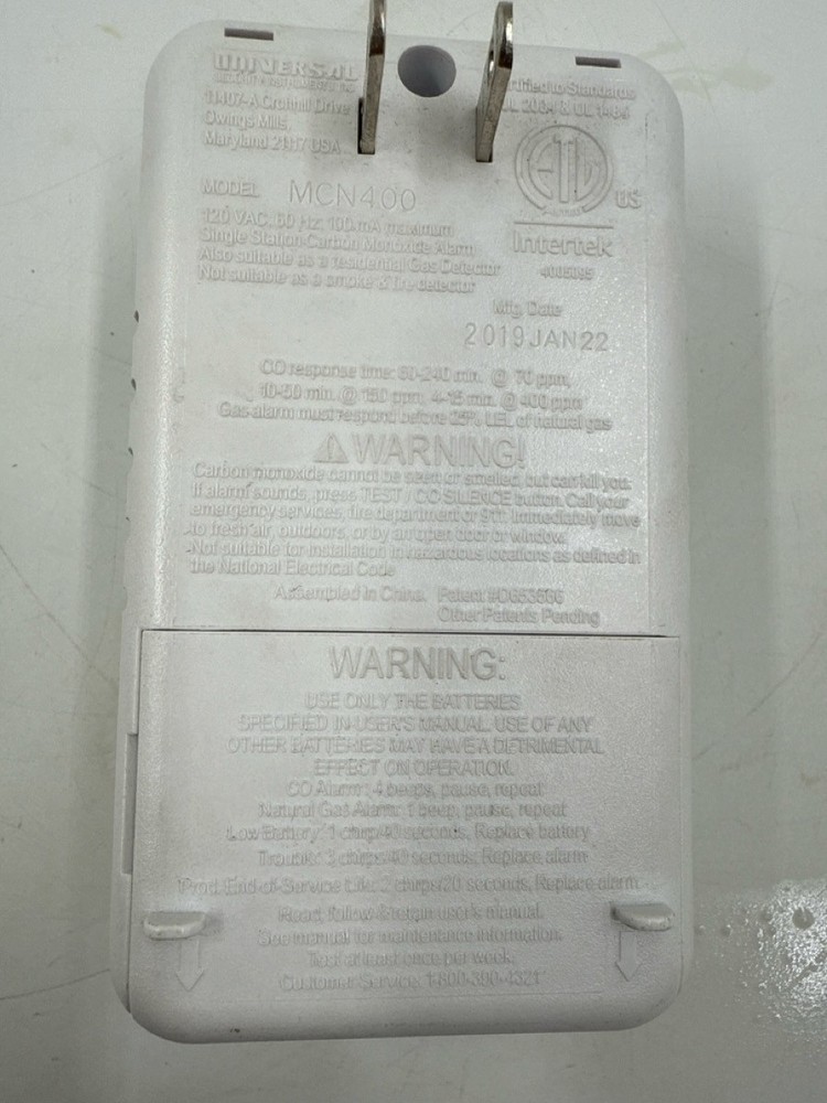 UNIVERSAL SECURITY INSTRUMENTS MCN400 (MI1073697)