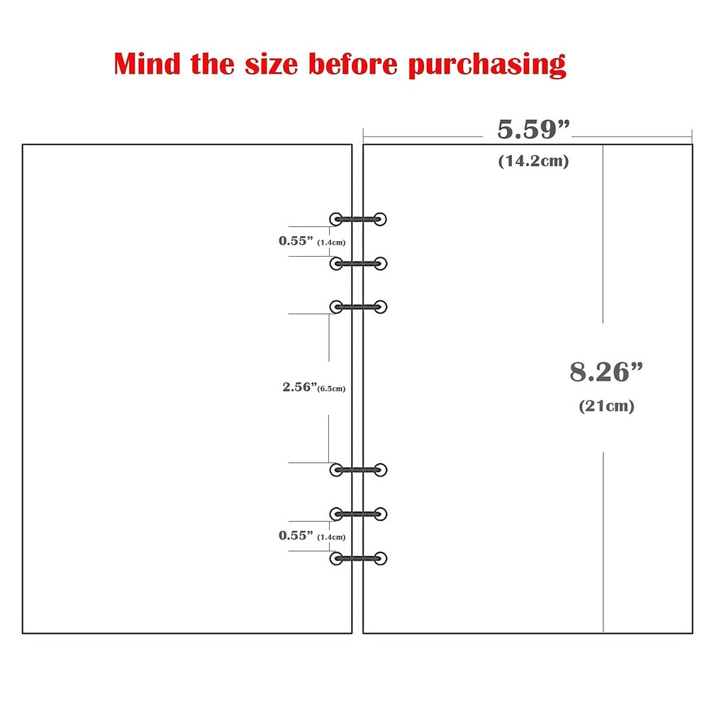A5 Weekly Planner Refills Inserts 6-Ring A5, Plan