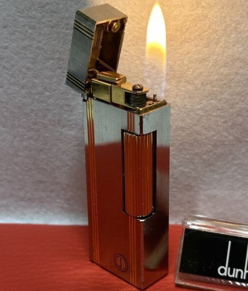 Overhauled Dunhill Rollagas lighter Silver Gold d mark without box