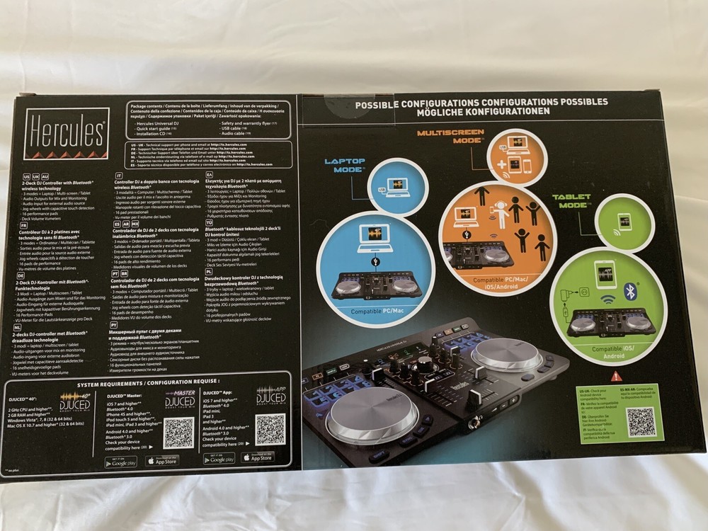 Hercules Universal DJ - Portable DJ Controller w/ Built-In Bluetooth