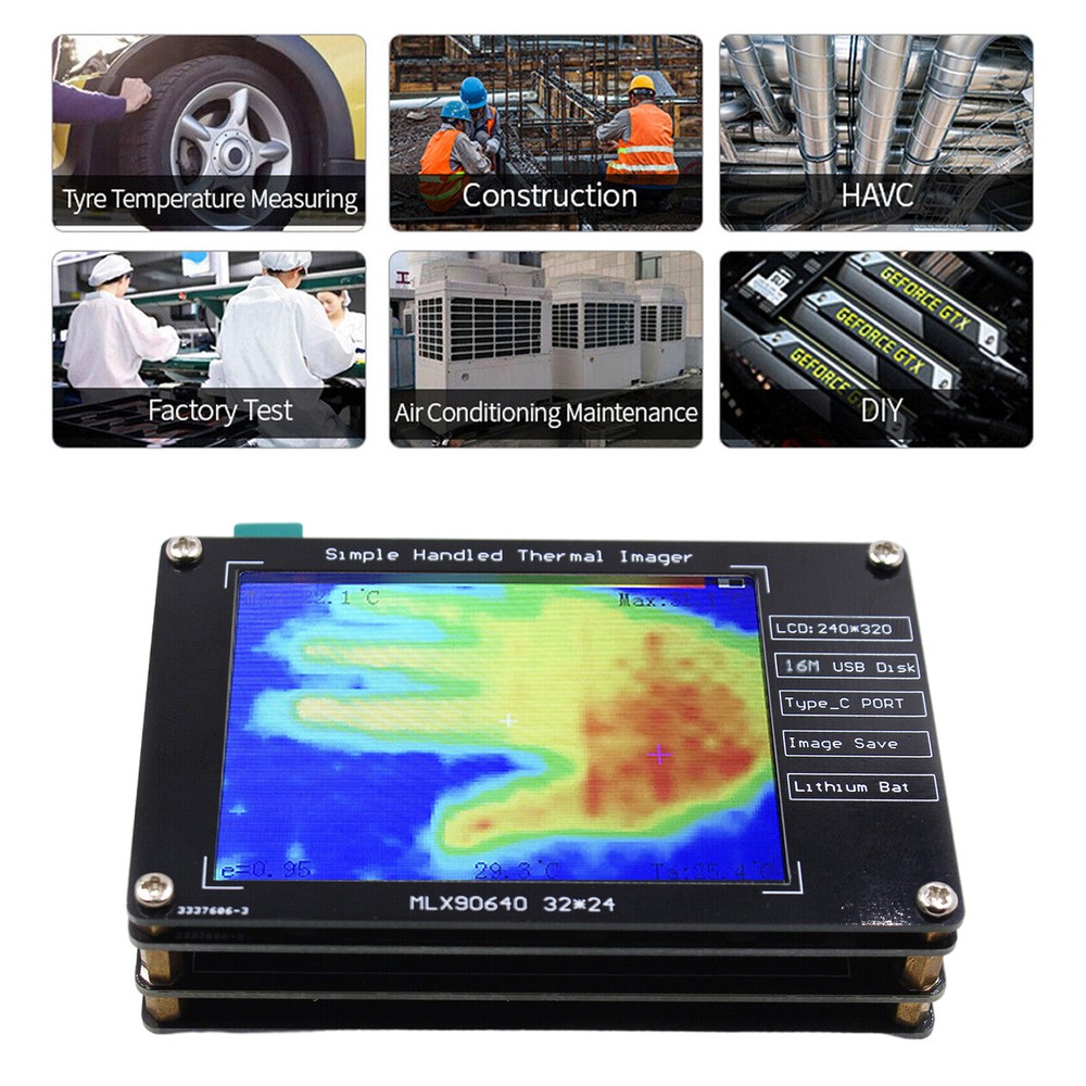 2.8" MLX90640 Thermal Imager Thermal Imaging Camera For Electronics Repairs