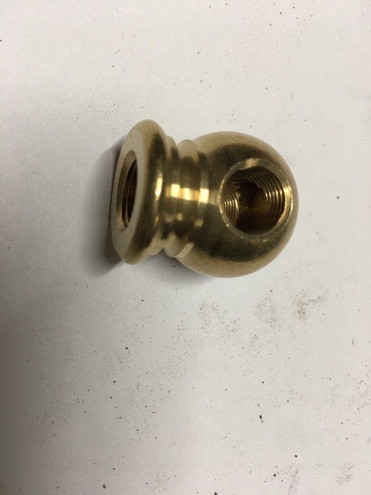 Solid Brass 1/8 X 1/8 X1/8 IPS 7/8 Diameter Tee Fitting Unfinished