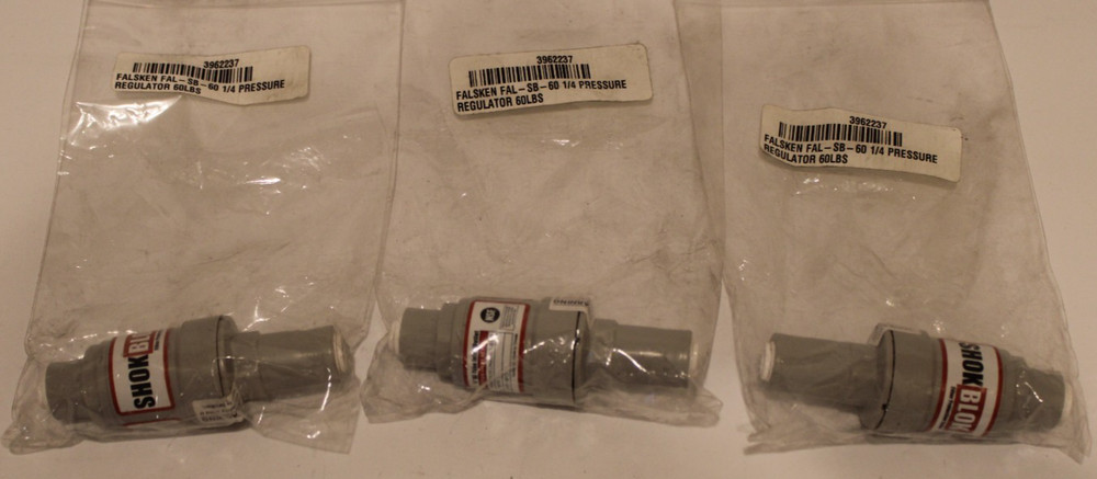 Falsken FAL-SB-60 - 1/4" Inline Pressure 60lb Regulator - Lot of 3