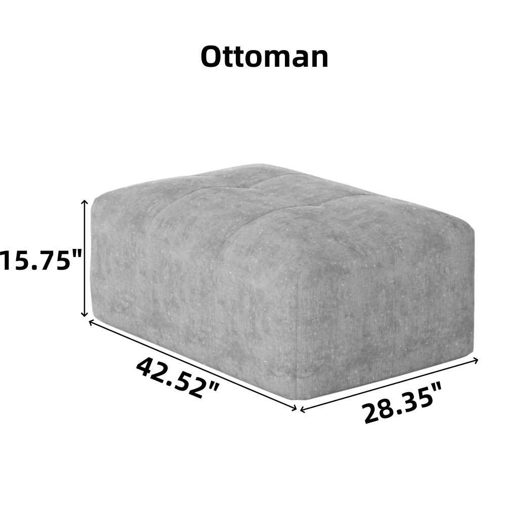 Modern Oversized Sectional Sofa, No Assembly, Chenille Fabric, 30+ Combos