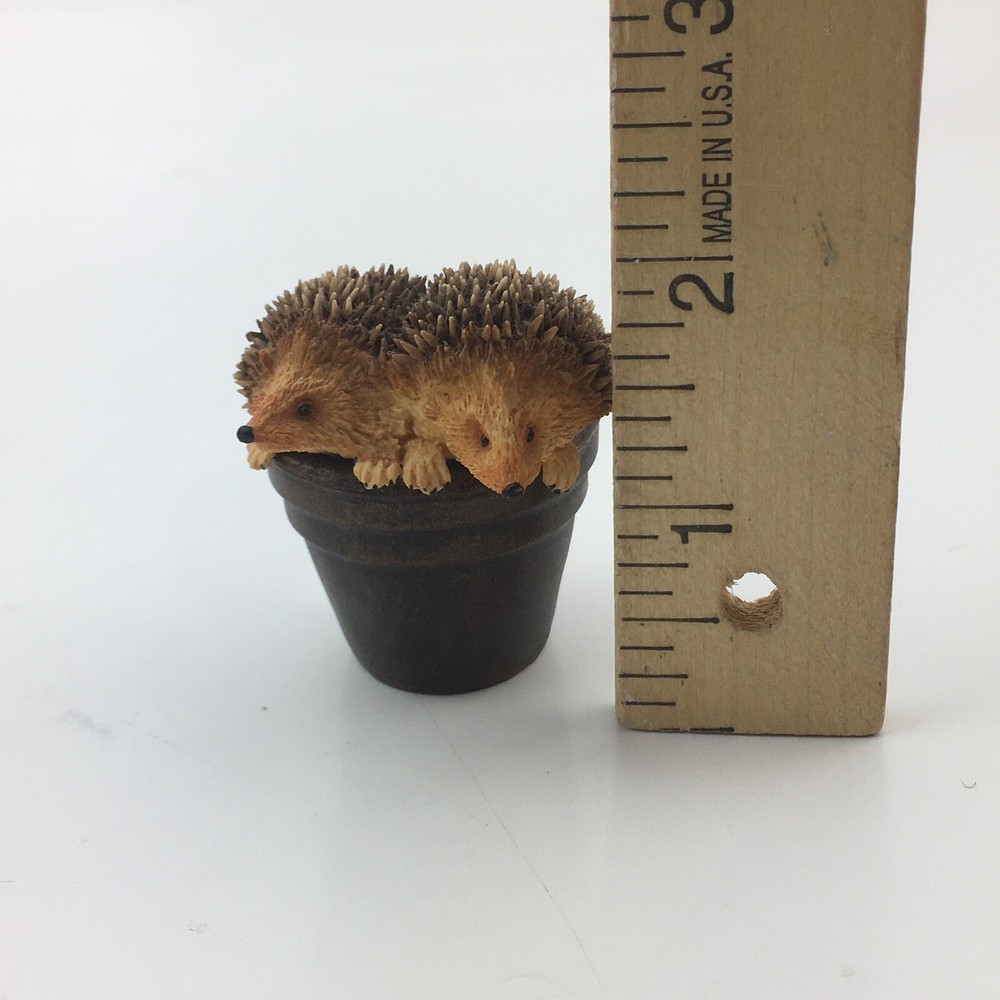 Bowbrook Studios Hedgehogs in Bucket Made in England Miniature