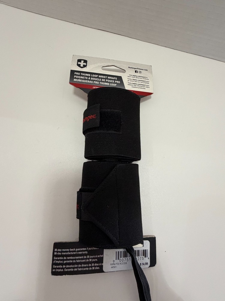 Harbinger Pro Thumb Loop Weight Lifting Wrist Wraps