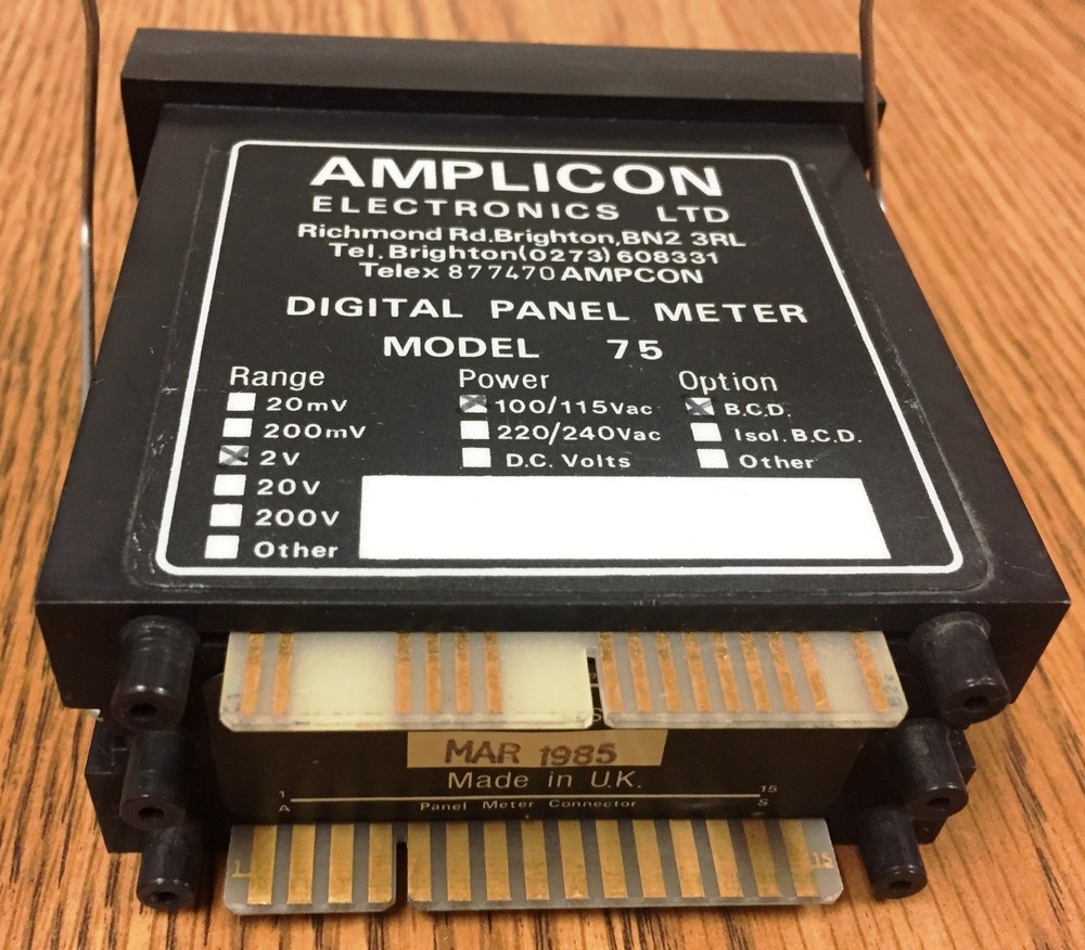 Amplicom Electronics Ltd. Model 75 Digital Panel Meter