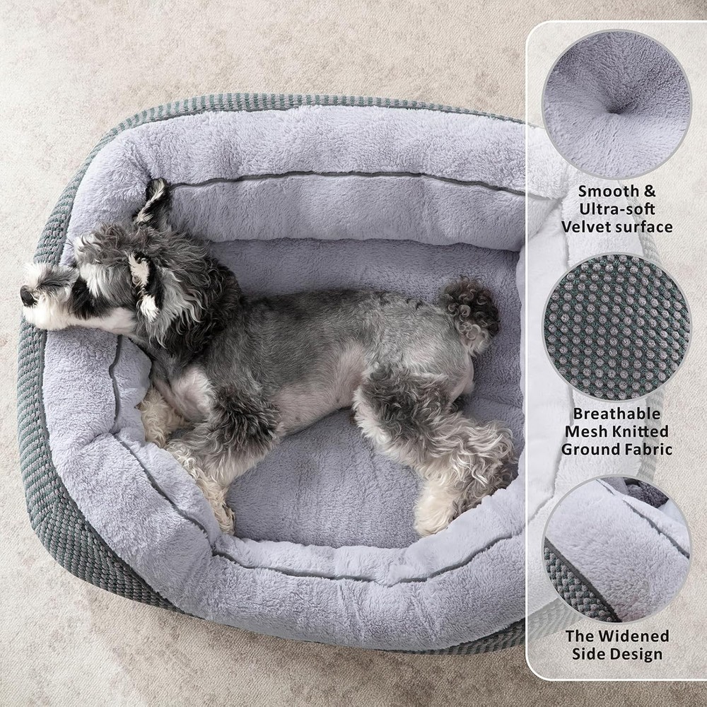 Medium Dog Beds for Medium Dogs Washable, Rectangle Dog Bed Medium Size Dog
