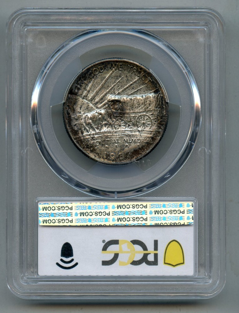 1937 D Oregon Trail Commemorative Silver Half Dollar PCGS MS 65