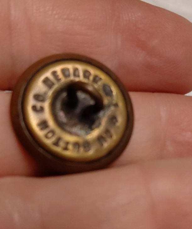 Antique WW1 U.S. Button (1901 - 1920) AM Button Co. Shield Raised