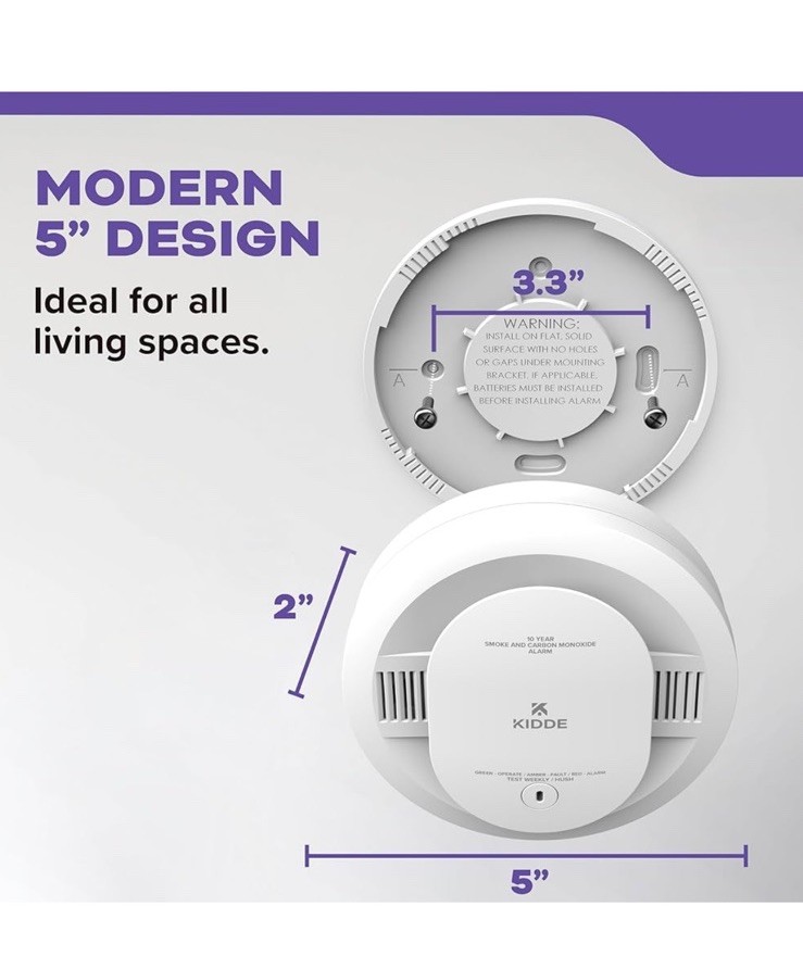 Kidde Smoke & Carbon Monoxide Detector, 10-Year Battery Powered