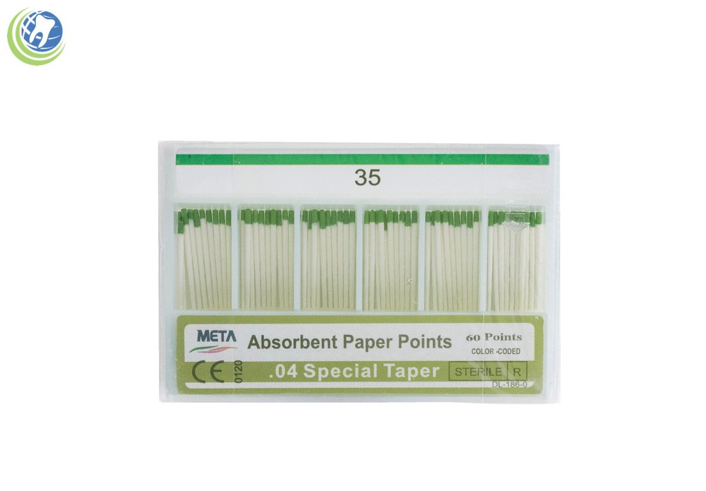 Paper Points .04 Taper #35 Sterilized Endodontic Root Canal Obturation 60/Box