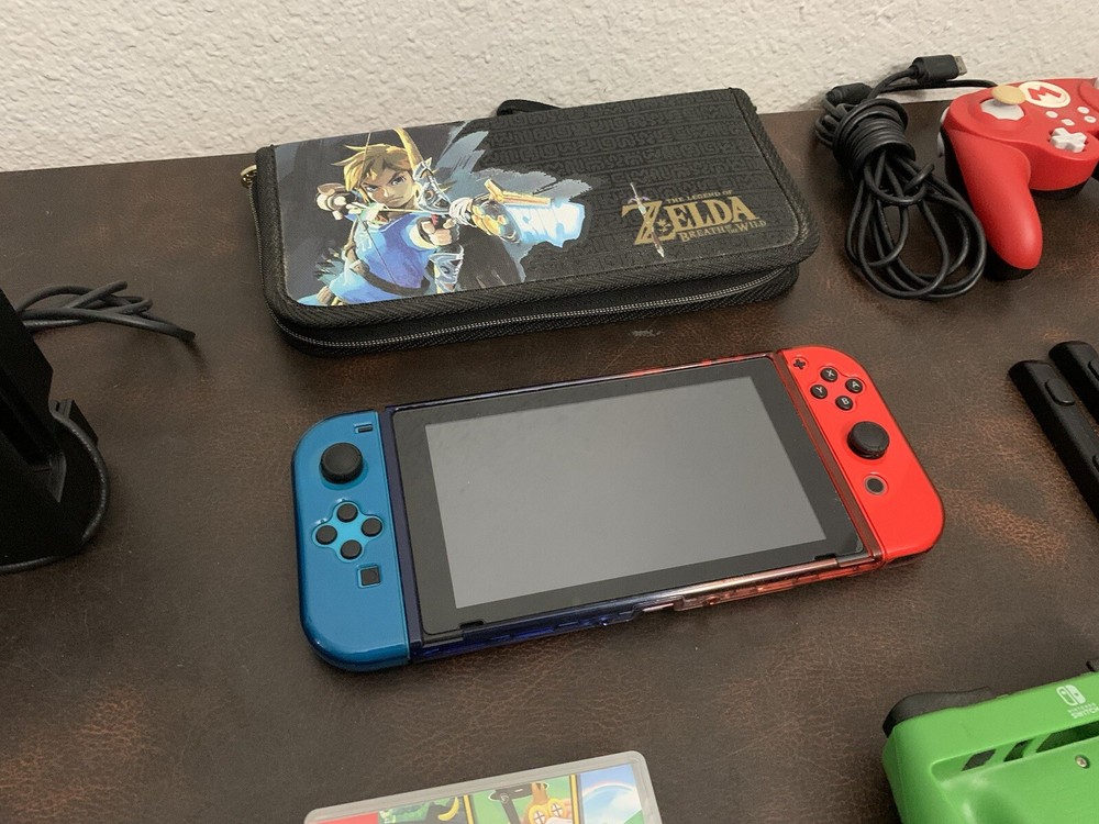 Nintendo Switch Console With A Bunch Of Stuff