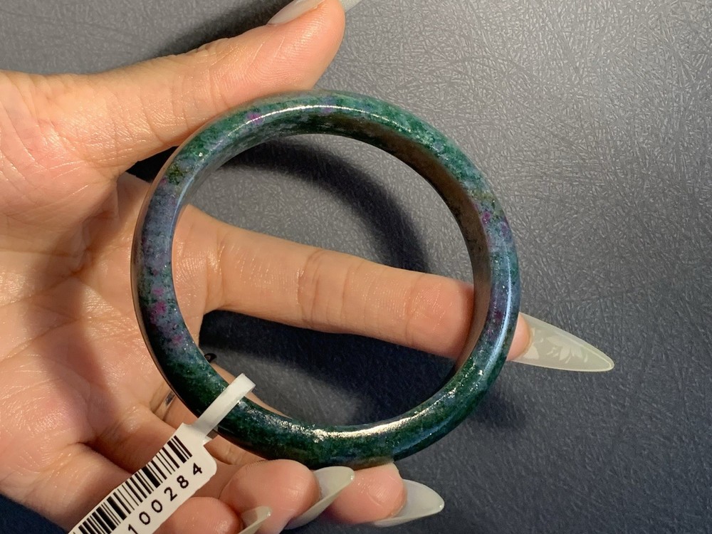 58.5mm Natural High Grade Ruby Zoisite Bangle/Crystal Gem Bangle