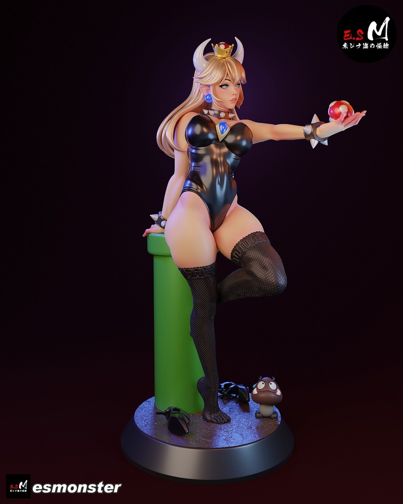 Bowsette V2 3D Printed Kit Unpainted/Unassembled