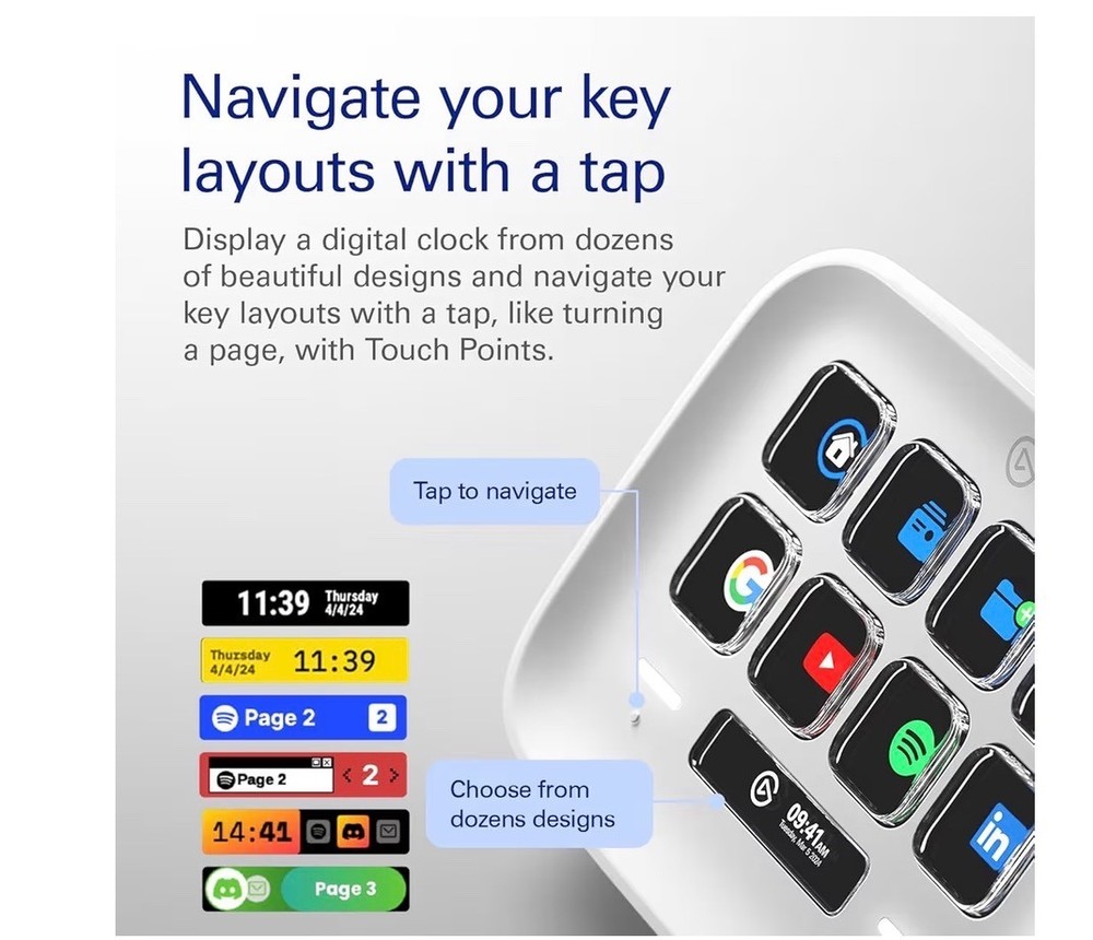 Stream Deck Neo – 8 Customizable Keys, 2 Touch Points, Speed Through Tasks & Wor