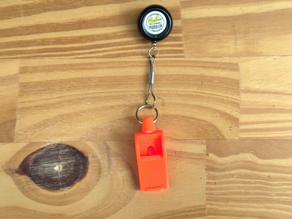 FOX 40 CLASSIC Safety Whistle + Retractable Lanyard