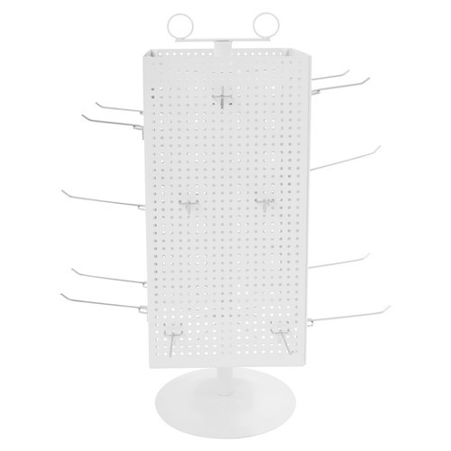 Display Stand, Perforated Panel Display Stand, 4-Sided Revolving Display Stand
