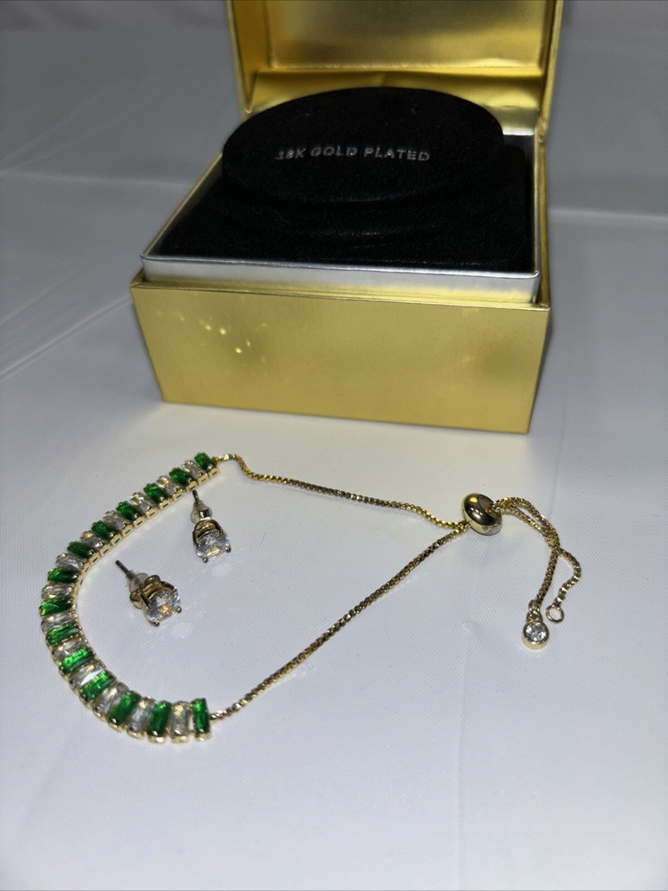 Gold Plated Bracelets And Earring