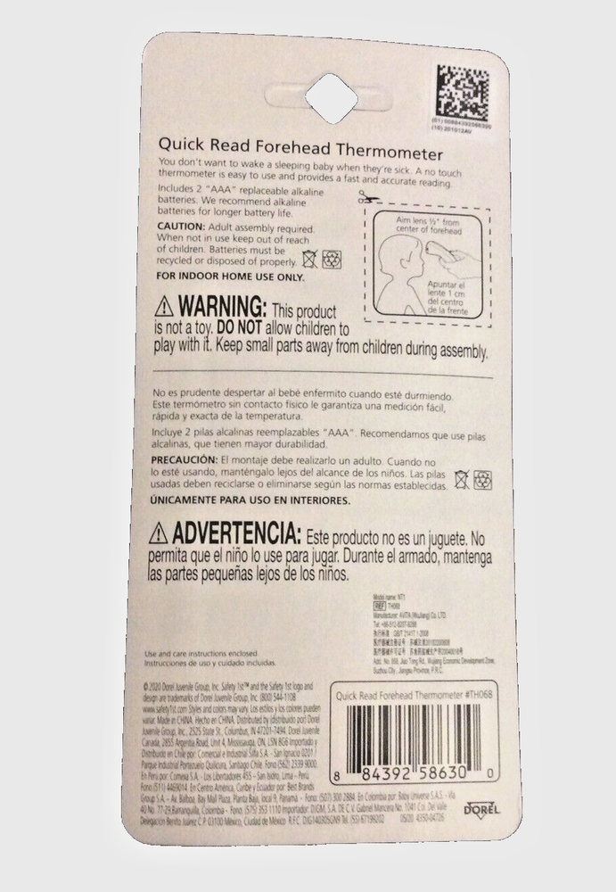 Safety First Forehead Thermometer