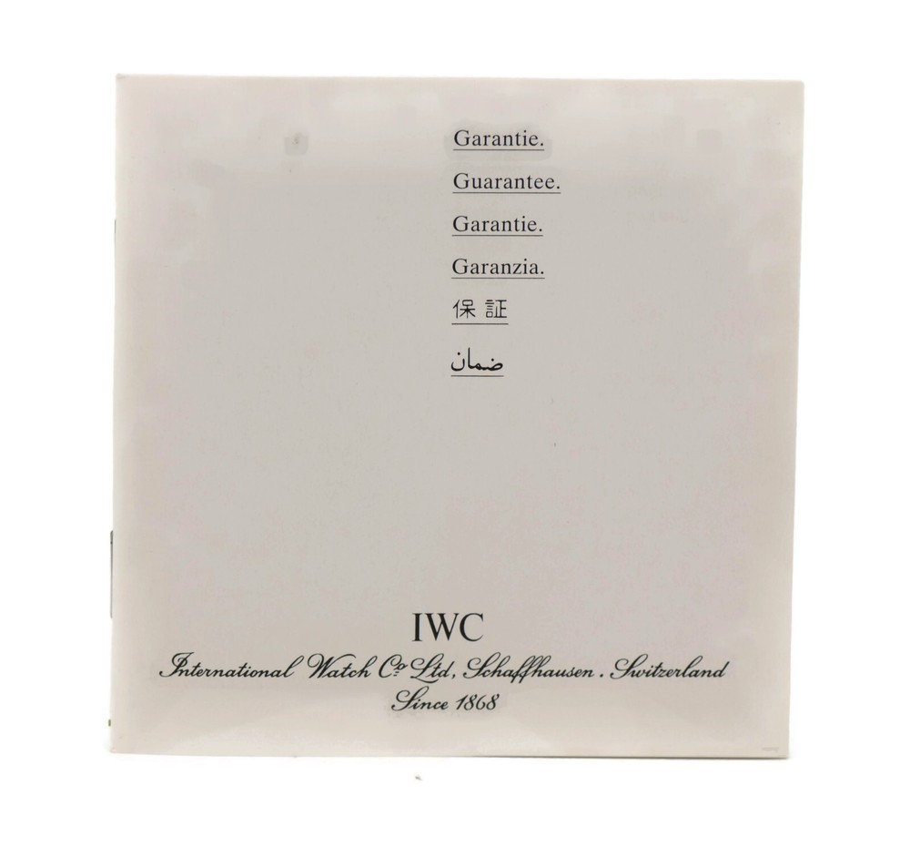 IWC Guarantee Booklet Manual