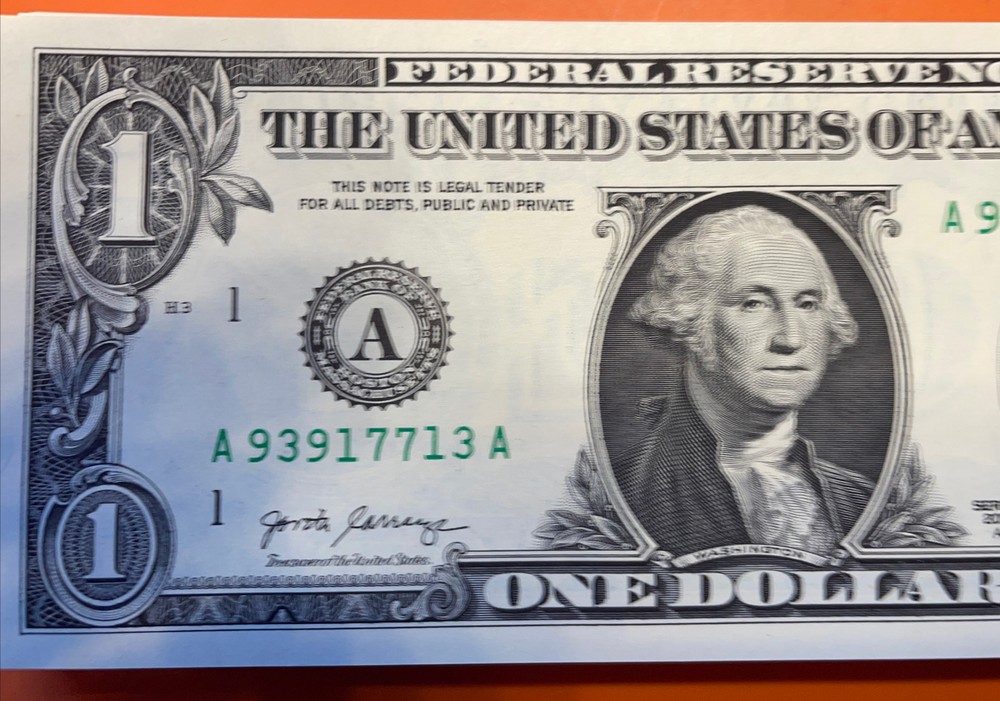 WOW $1 2017-A 1 A-A BLOCK (Forth Worth ) Print (BOSTON “A”) CU.