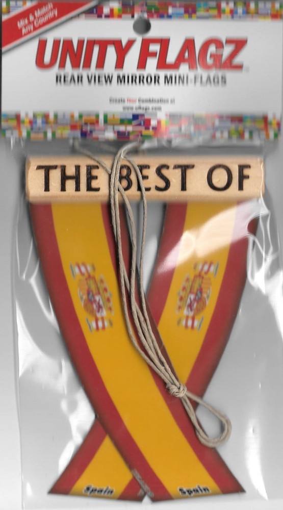 Rear view mirror car flags Spain Spanish unity flagz for inside the car