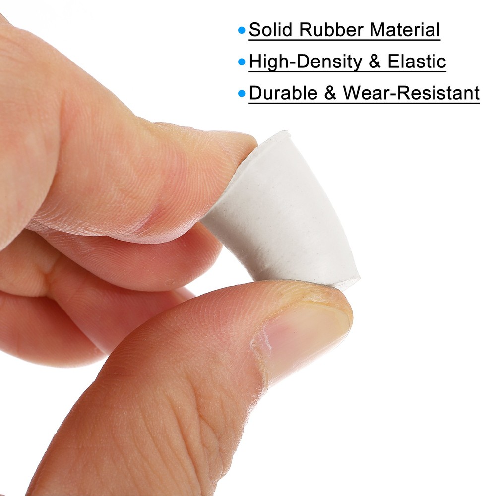 4Pcs Solid Rubber Stoppers, White 8# Tapered Lab Plugs, 42x33x30mm