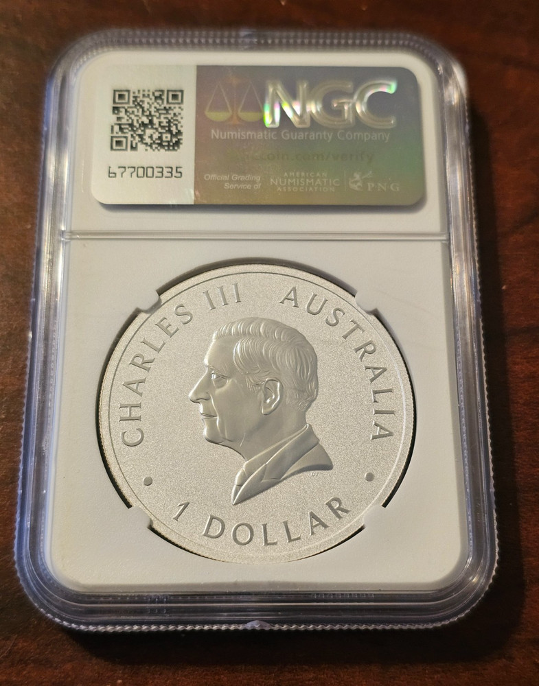 2024 P $1 WEDGE TAILED SILVER EAGLE NGC MS70 JOHN MERCANTI SIGNED First Release