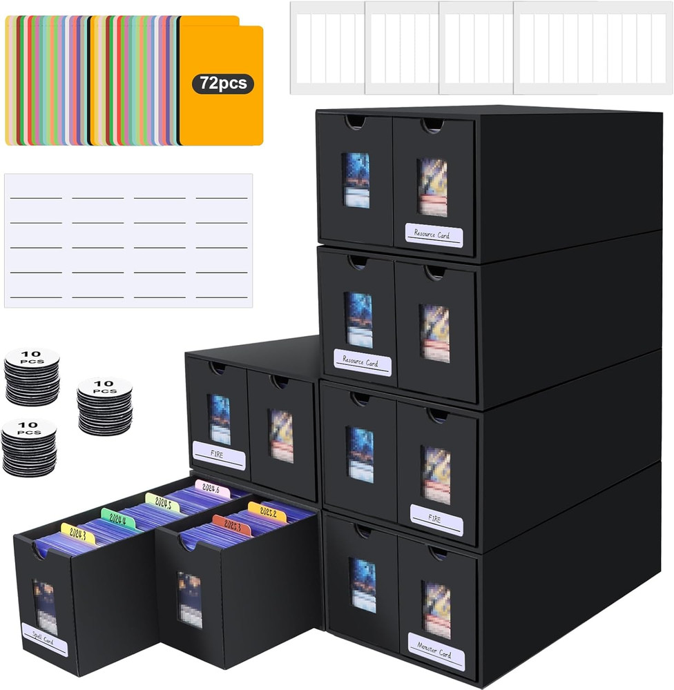 11000+ Card Storage Box, 2000+ Toploader Card Storage Box for Commander Display,