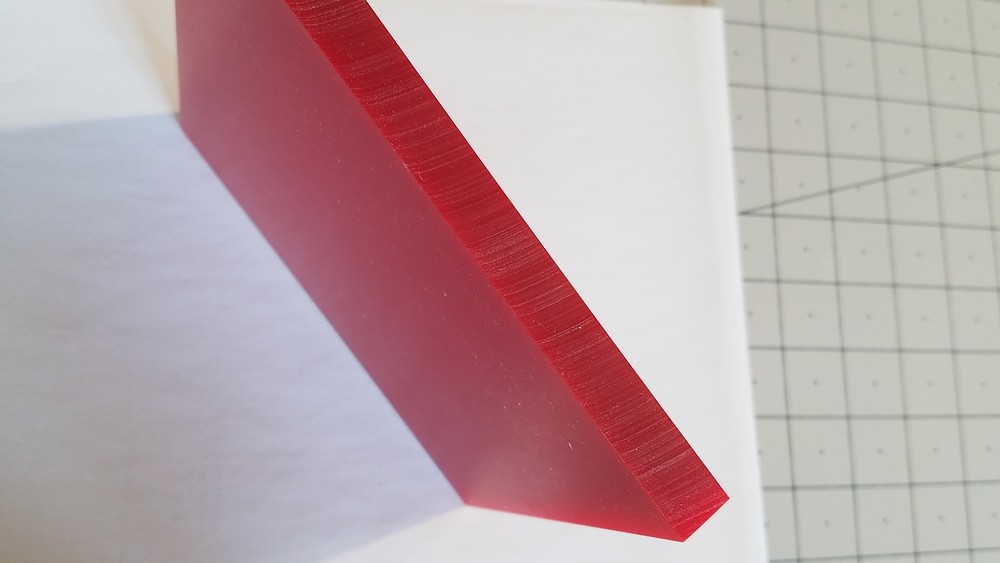 5/8" x 6" X 6" URETHANE / POLYURETHANE 95 A RED SHEET