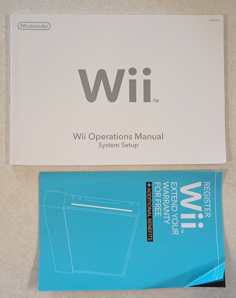 Wii Operations Manual System Setup & Wii Registration Pamphlet