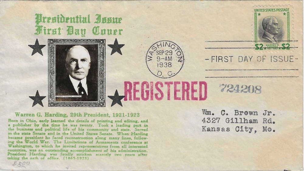 FDC  #833-38B   --  Crosby  cachet
