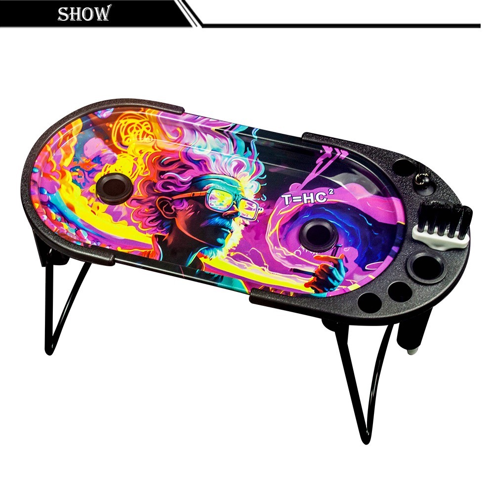 Foldable Rolling Tray W/ Cone Loader for King or 1-1/4 Size Pre Rolled- Gorilla