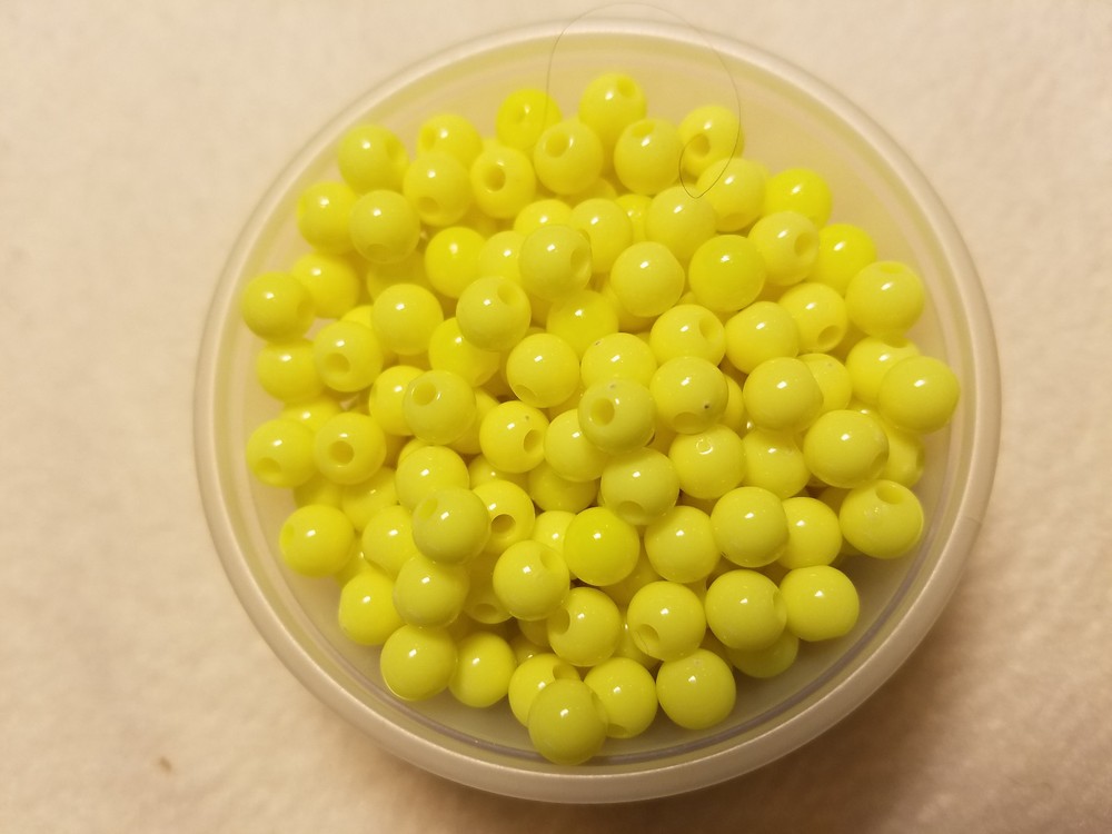 100 chartreuse 6mm beads. B6RCH-100