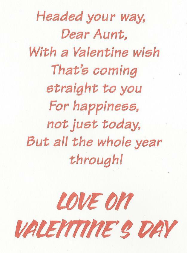 A VALENTINE'S WISH FOR A DEAR AUNT (V4)