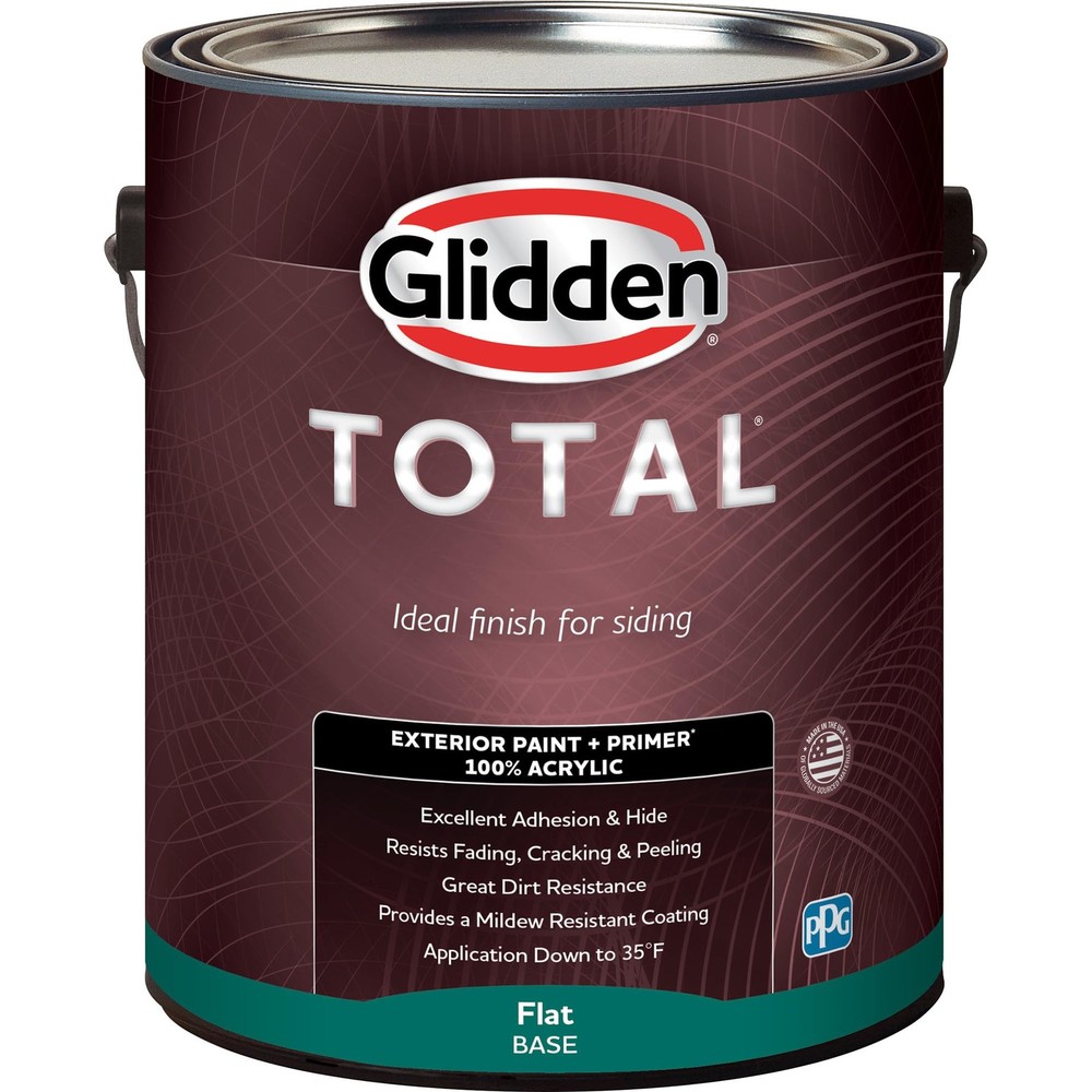 Glidden Total 1 gal. Keepsakes/Blue Flat Exterior Paint + Primer, Durable